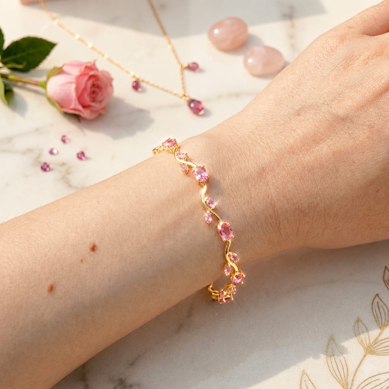 Cherry Blossom Tulip Bracelet